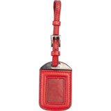 Prada Red Leather Small Luggage Tag Bag Charm