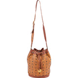 MCM Monogram Visetos Drawstring Bucket Crossbody Bag