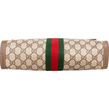 Gucci Monogram GG Supreme Vintage Web Stripe Clutch
