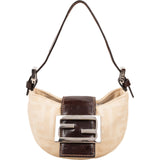 Fendi Zucchino Canvas Croissant Micro Handbag