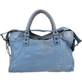 Balenciaga Blue Leather Classic City Handbag