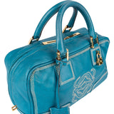 Loewe Blue Calfskin Leather Amazona Handbag