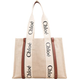 Chloé Canvas Medium Woody Tote Shoulder Bag