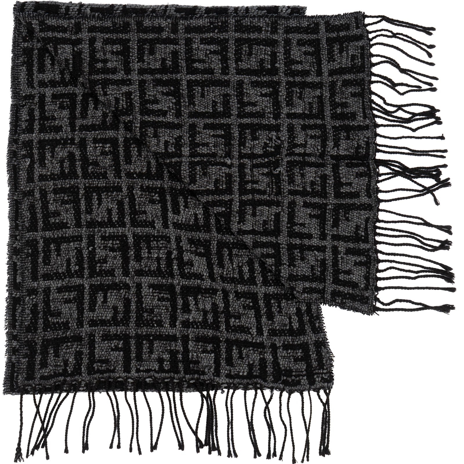 [🔄️B06 / F28] Fendi Wool Monogram FF Emblem Schal Scarf - vintageandkickz