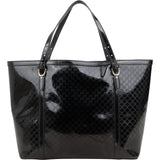 Gucci Microguccissima Monogram Patent Leather Large Tote Shoulder Bag