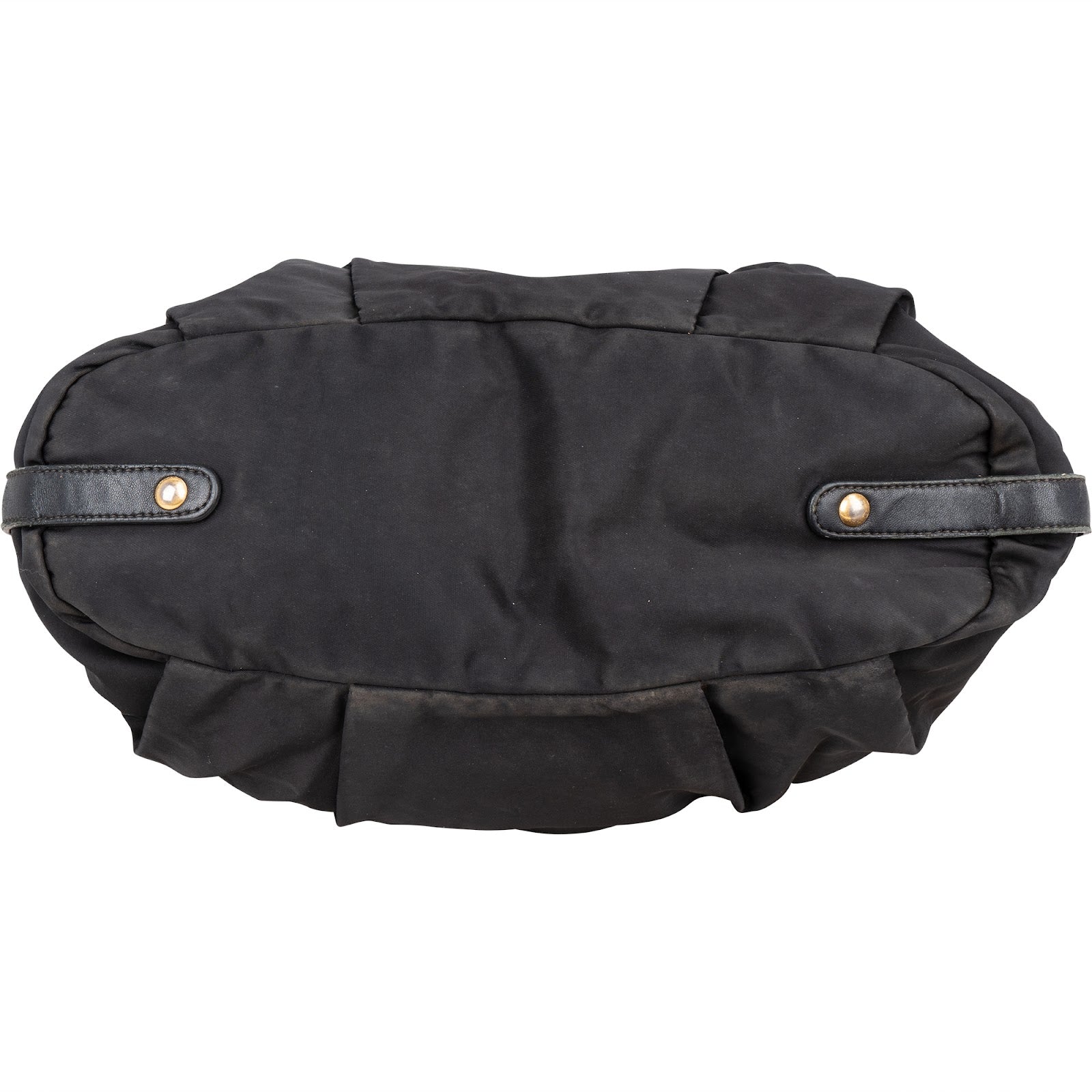 Prada Black Nylon Logo Handbag - vintageandkickz