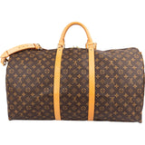 Louis Vuitton Monogram Canvas Keepall 60 Bandoulière Travel Bag