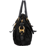 Prada Black Tessuto Gauffre Satchel Handbag