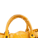 Balenciaga Yellow Leather City Handbag