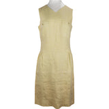 Chanel Green Linen Vintage Sleeveless Button Dress (DE 38 / FR 40)