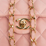 Chanel Quilted Lambskin 24K Gold Single Flap Crossbody Bag