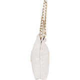 Chanel 22 White Quilted Lambskin Hobo Shoulder Bag - vintageandkickz
