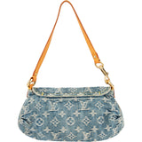Louis Vuitton Monogram Denim Pleaty Shoulder Bag