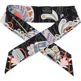 Hermès Space Derby Twilly Scarf Tuch