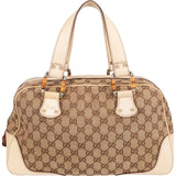 Gucci Monogram GG Diana Bamboo Boston Handbag