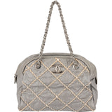 Chanel Crinkled Leather Braided Bowler Shoulder Bag