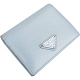Prada Saffiano Leather Triangle Small Bifold Wallet