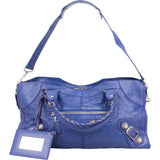 Balenciaga Blue Leather Giant City Handbag