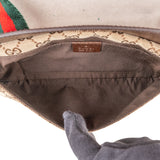 Gucci Monogram GG Canvas Web Belt Crossbody Bag