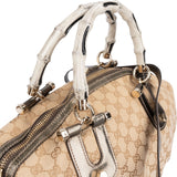 Gucci Monogram GG Bamboo Top Handle Handbag