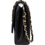 Chanel Quilted Lambskin 24K Gold Single Flap Crossbody Bag