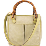 Gucci Suede Bamboo Handle Small Handbag