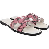 Hermès Bois De Rose Printed Canvas Oran Sandal Sandals (40)