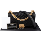 Chanel Quilted Lambskin Medium Boy Single Flap Crossbody Bag
