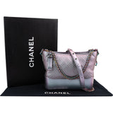 Chanel Purple Quilted Calfskin Multicolor Rainbow Hardware Gabrielle Crossbody Bag