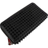 Christian Louboutin Black Leather Panettone Spikes Wallet