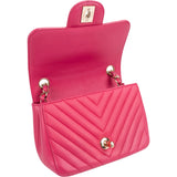 Chanel Chevron Lambskin Rectangular Mini Flap Crossbody Bag