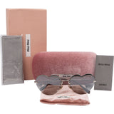 Miu Miu Silver Tone Heart-Shaped Sunglasses SMU62U