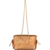 Loewe Leather Crowns Tote Chain Crossbody Bag