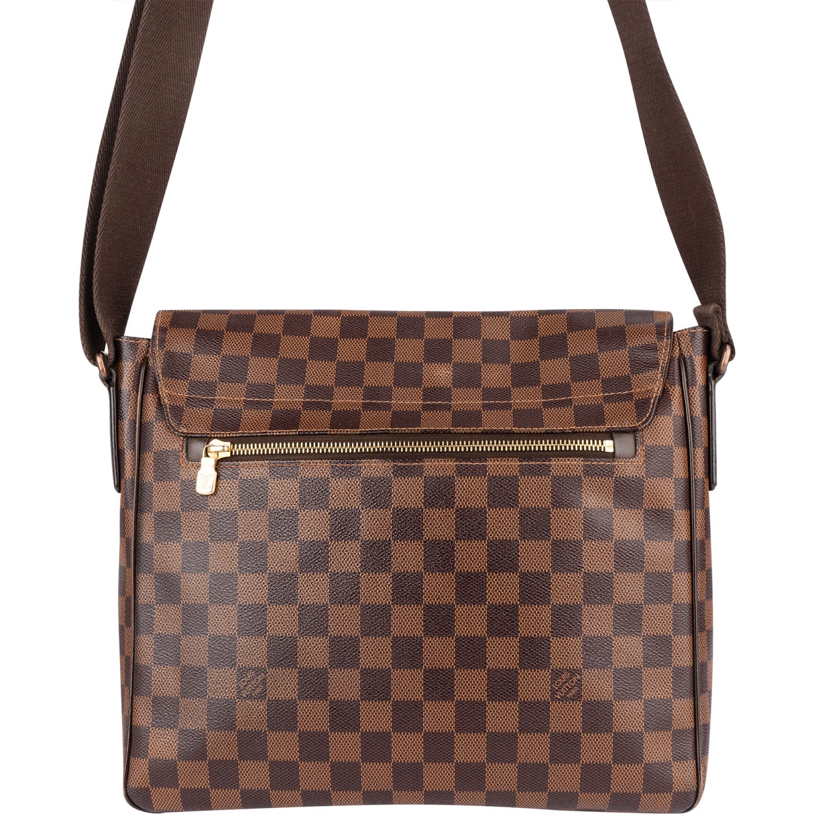 Louis Vuitton Monogram Damier Ebene Brooklyn Messenger Crossbody Bag - vintageandkickz