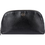 Chanel Black Leather CC Cosmetic Pouch