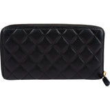Chanel Quilted Caviar Leather Zipped CC Wallet