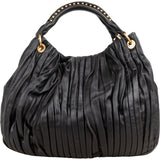 Miu Miu Nappa Leather Studded Hobo Handbag