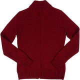 Burberry Blue Label Bordeaux Wool Women's Zip Sweater Jacket (M)