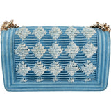 Chanel Distressed Denim Medium Boy Single Flap Crossbody Bag