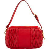 Miu Miu Matelassé Nappa Leather Double-Zip Mini Camera Handbag