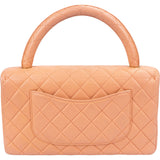 Chanel Quilted Lambskin 24K Gold Single Flap Top Handle Handbag