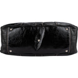 Gucci GG Black Quilted and Grained Patent Bowler Handbag
