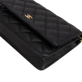 Chanel Quilted Caviar Leather Wallet on Chain Crossbody Bag