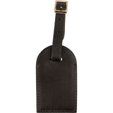 Louis Vuitton Dark Brown Leather Luggage Tag (YR)