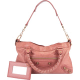 Balenciaga Pink Leather Small City Handbag
