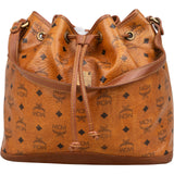 MCM Monogram Visetos Drawstring Shoulder Bag