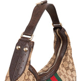 Gucci Monogram GG Canvas Britt Hobo Shoulder Bag
