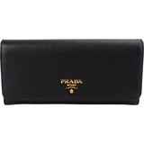 Prada Black Saffiano Leather Continental Wallet