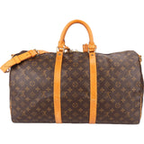 Louis Vuitton Monogram Canvas Keepall 50 Bandoulière Travel Bag