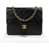 Chanel Quilted Lambskin 24K Gold Single Flap Shoulder Bag